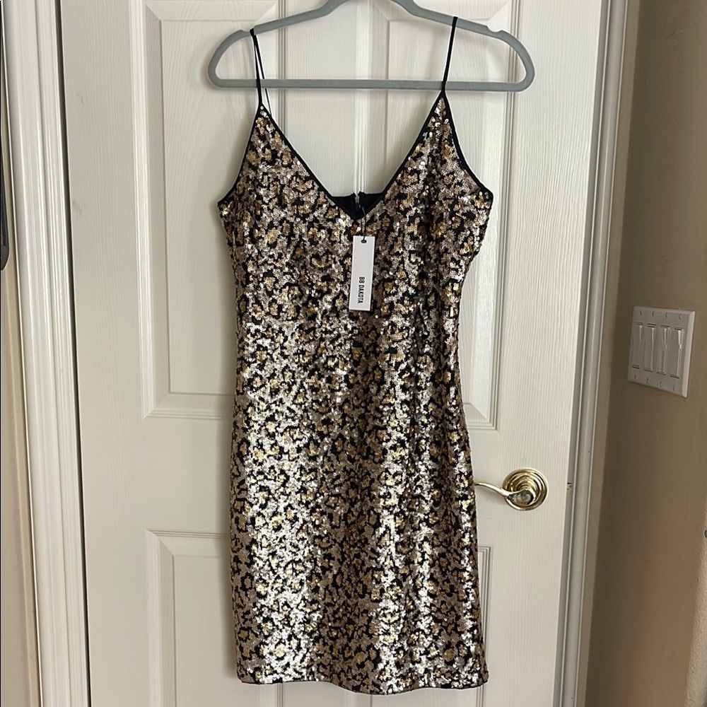 Sequin Black and Gold Dress